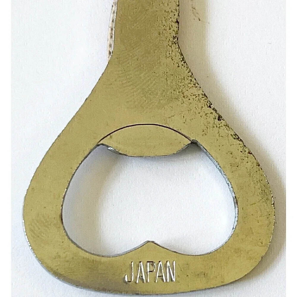 Vintage Bottle Opener Rainbow Trout Fish Red Metal Barware Japan Handheld